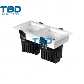 ĐÈN SPOTLIGHT VUÔNG ÂM TRẦN CRI>97 2X8W/2X10W/2*12W TBD-17088K4812W